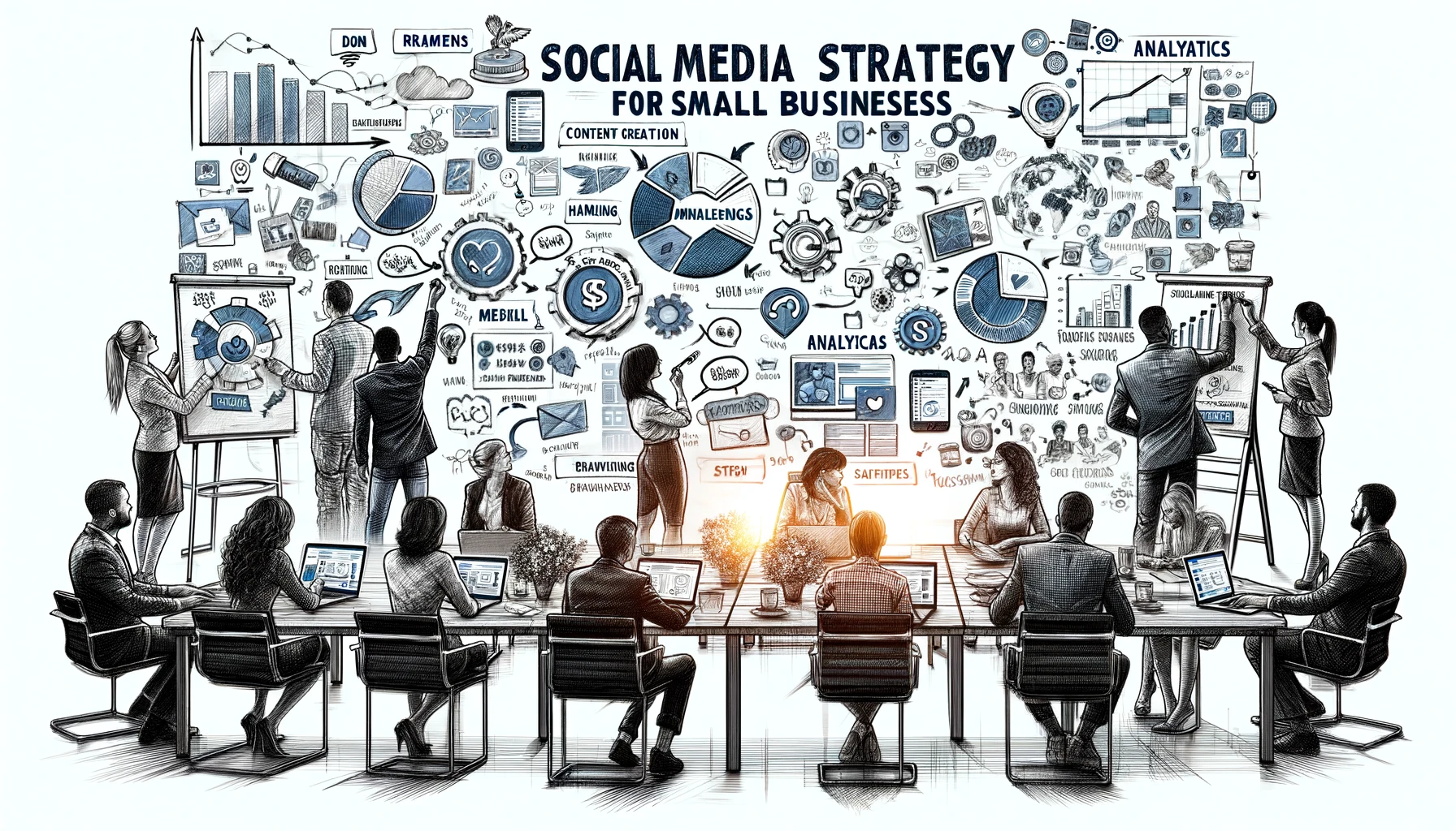 image illustrating the 'Social Media Strategy for Small Businesses Guide