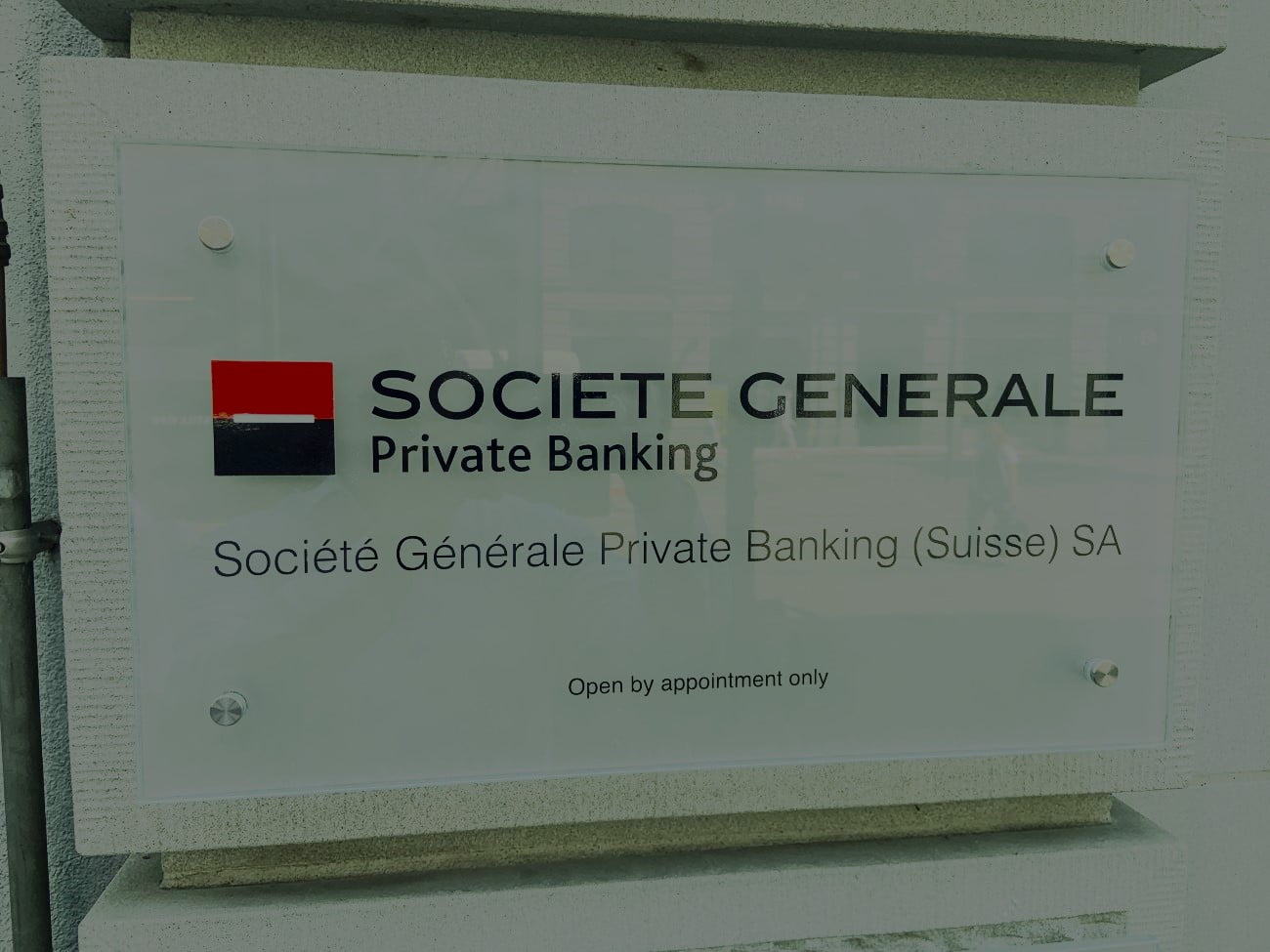 Societe Generale entrance. Now it will be part of UBP