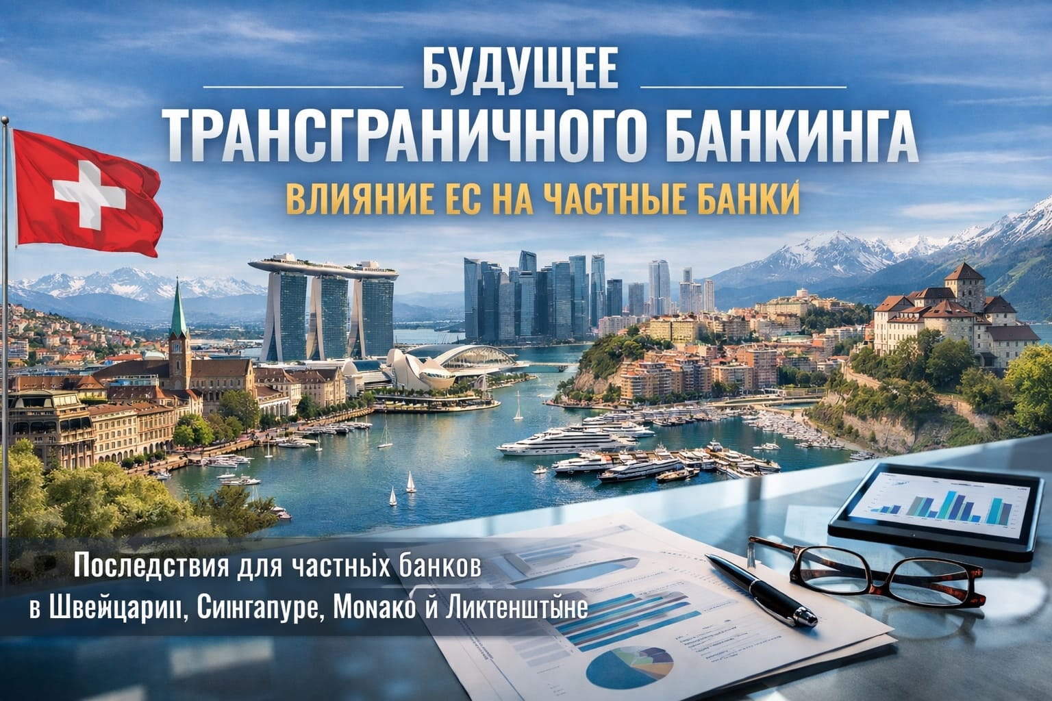 Будущее трансграничного банкинга — анализ влияния ЕС на частные банки в Швейцарии, Сингапуре, Монако и Лихтенштейне с финансовыми графиками и глобальными банковскими центрами