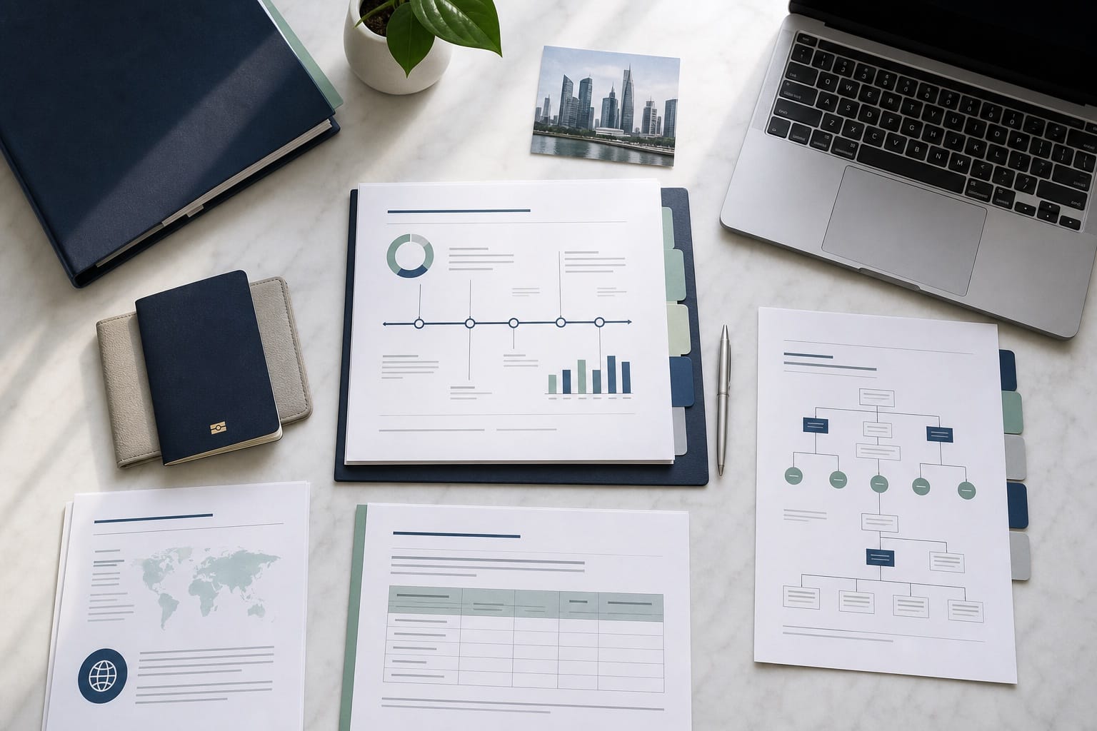 Organized source-of-wealth and tax-residency documents for a Singapore bank account application